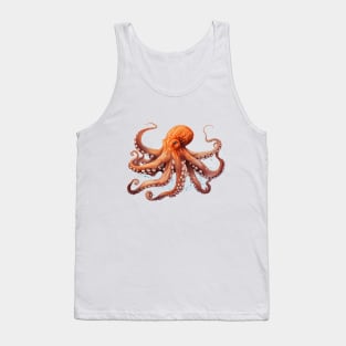 Orange Octopus Tank Top